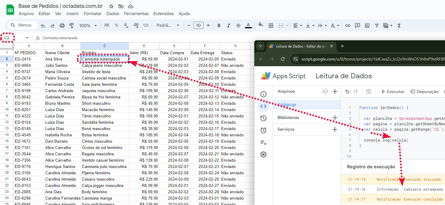 Apps Script: como ler dados do Google Sheets