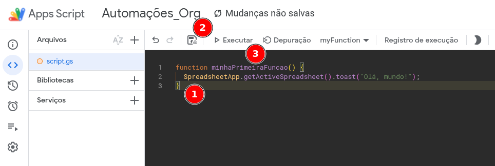 gas implementando script