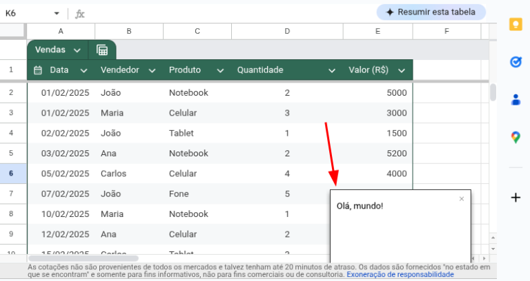 Como implementar um script no Google Apps Script