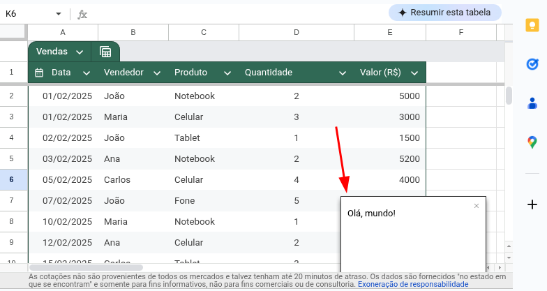gas popup script em funcionamento