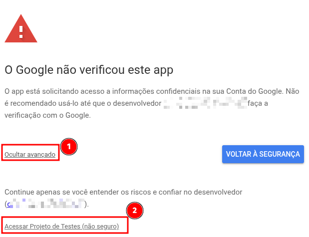 google nao verificou este app