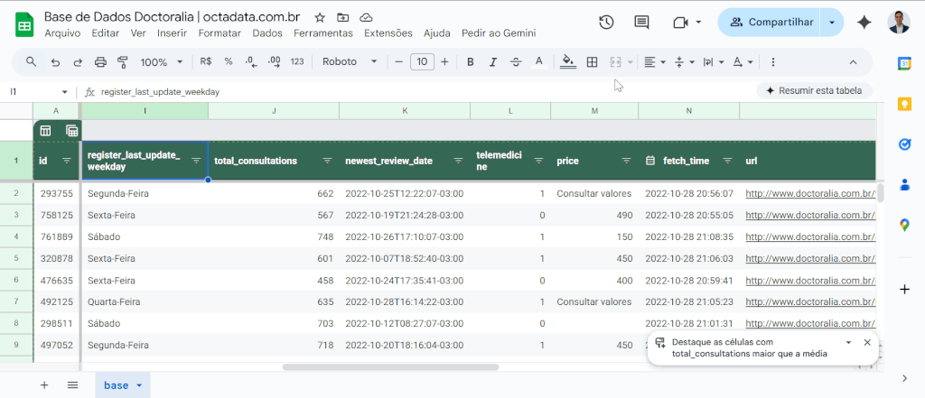 google sheets removendo hifen localizar e substituir