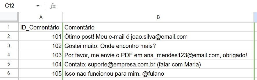 substituir email localizar e substituir google sheets